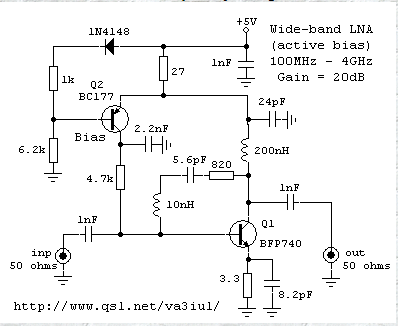 LNA RF Amplifier circuit.png